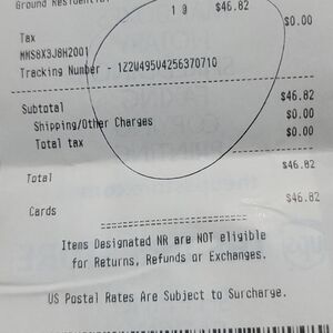 UPS Store Shipping Receipt